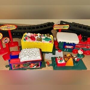 Vintage Christmas Train Set NorthPole Express Holiday Decor Untested